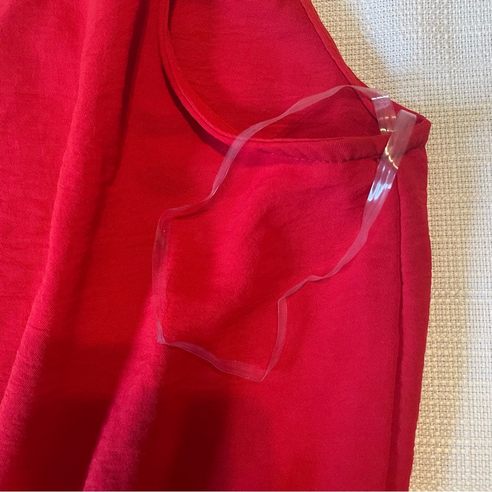 BiBi One-Shoulder Red Romper - Picture 7 of 9